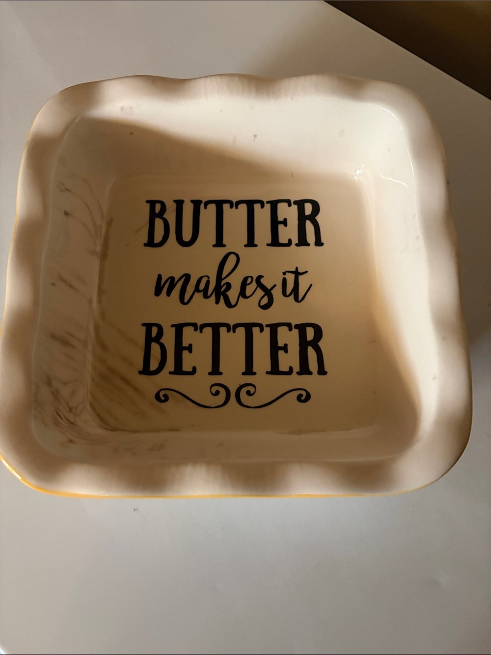 Ceramic 9x3” Dish "Butter Makes It Better"